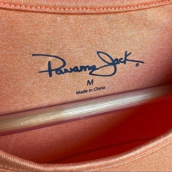 Panama Jack Ocean Friendly Orange Short Sleeve Pocket T-Shirt, Size Medium - Picture 3 of 6